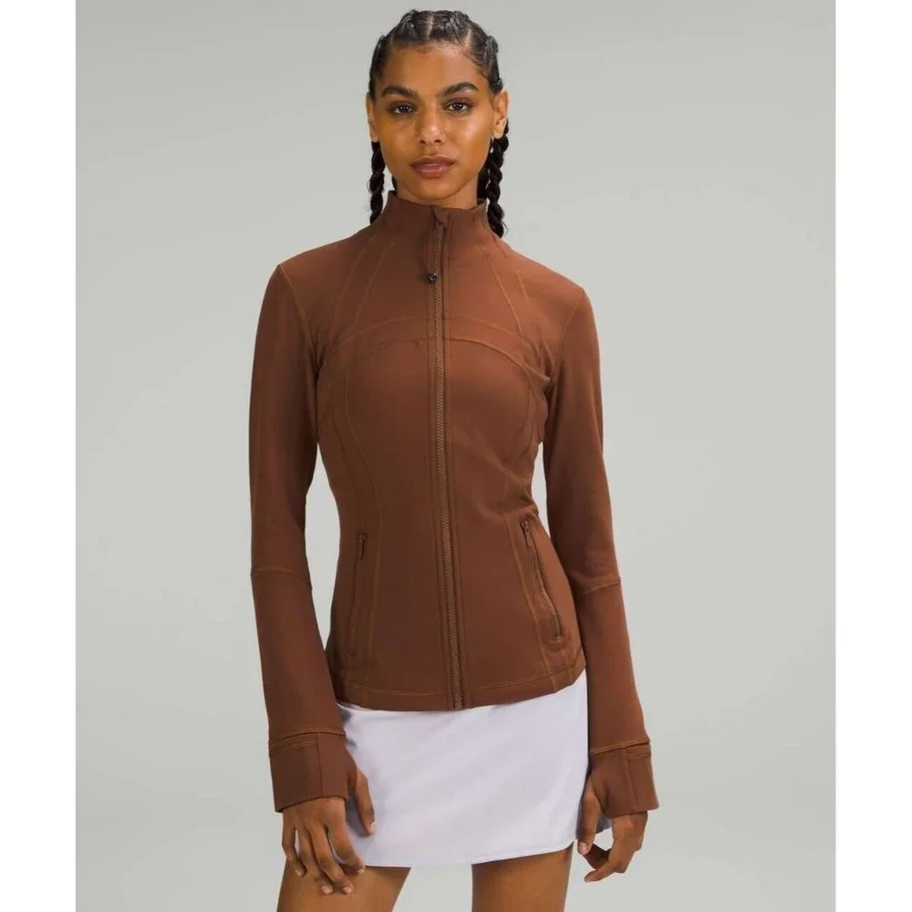 LULULEMON Define Roasted Brown Luon Slim Fit Full Zip Jacket, Size 6 - Picture 11 of 14